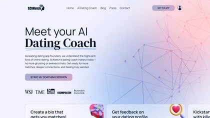 AI dating coach website image