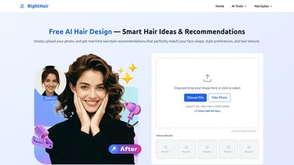 AI Hair Design website image