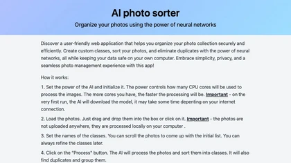 AI photo sorter image