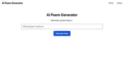 AI Poem Generator screenshot