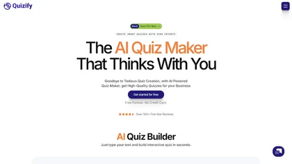 AI Quiz Maker website image