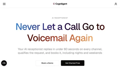 AI Receptionist by CogniAgent  website image