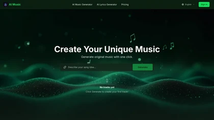 AI Song Creator website image