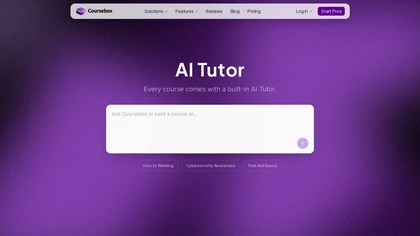 AI Tutor by Coursebox website image