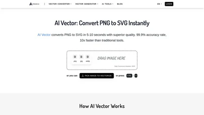 AI Vector.ai website image