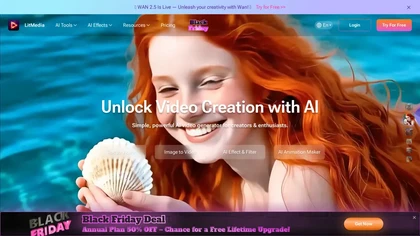 AI Video Generator- LitMedia website image