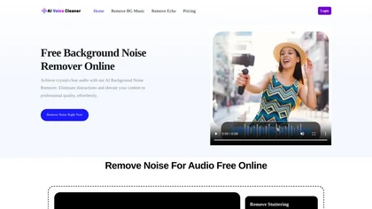 AI Voice Cleaner website image