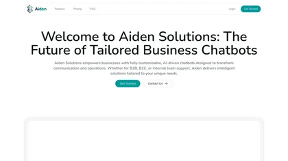 Aiden Solutions website image