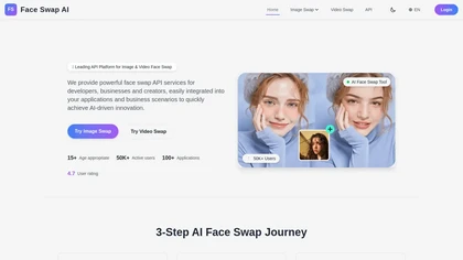 AI Face Swap website image