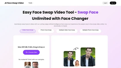 AIFaceSwapVideo.online website image