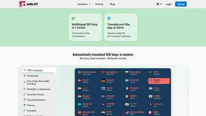 Aiglot website image