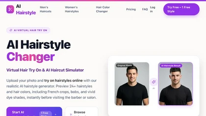 AI Hairstyle website image