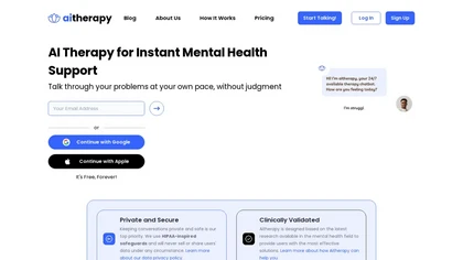 Aitherapy website image