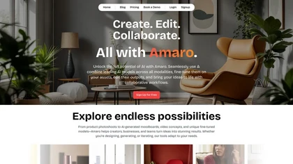Amaro website image