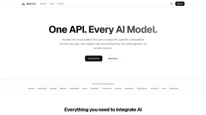 ApexAPI website image