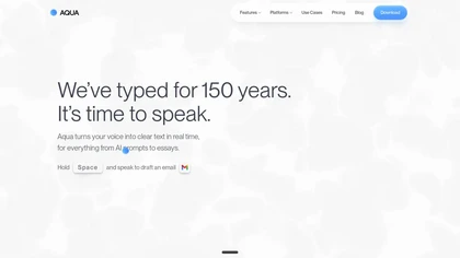 Aqua Voice website image