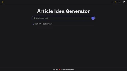 Article Idea Generator image