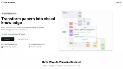 arXiv Paper Visualizer website image