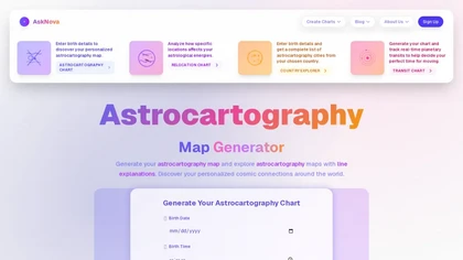 AskNova Astrocartography  website image
