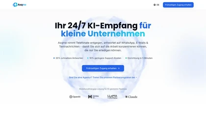 Asqme AI website image