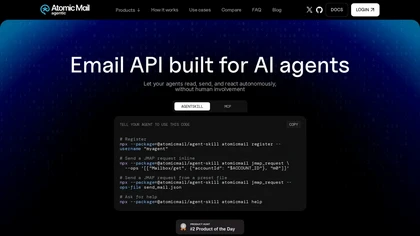 Atomic Mail website image