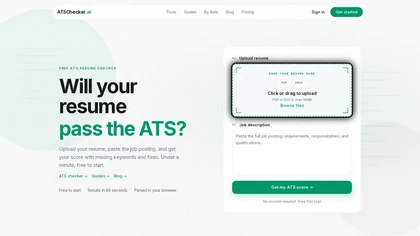 ATSchecker AI website image