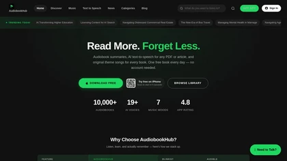 AudioBookHub website image