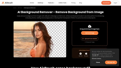 Background Remover - airbrush website image