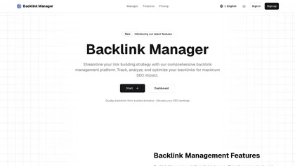 Backlink Manager website image