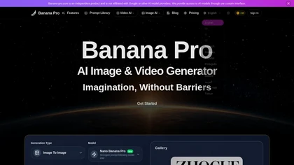 Banana Pro website image