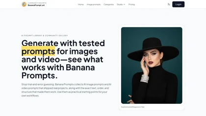 Banana Prompt Art website image