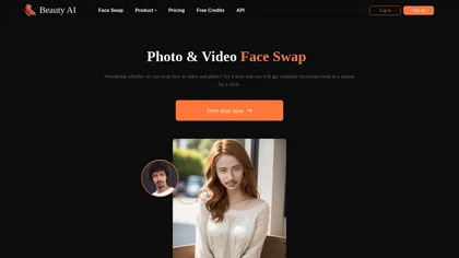 Beauty AI Face Swap website image