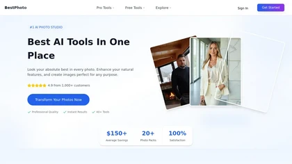 BestPhotoAI website image