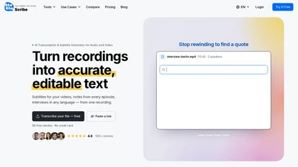 BlaBlaScribe website image