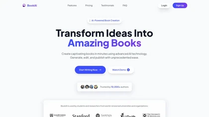 BookAI website image