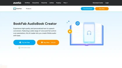 BookFab AudioBook Creator website image