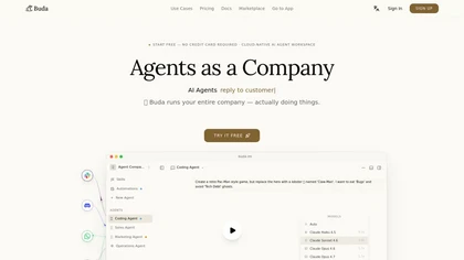 Buda AI website image