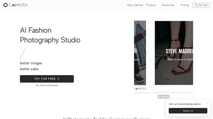 Caimera.ai website image