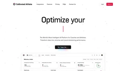Calibrated Athlete website image