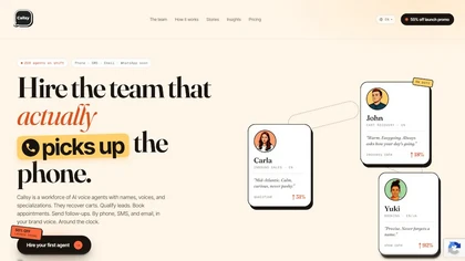 Callsy AI website image