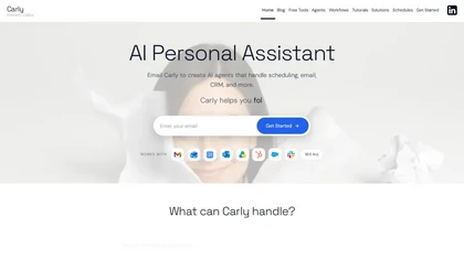 Carly AI website image
