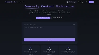Censorly website image
