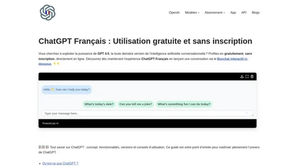 ChatGPT Français image