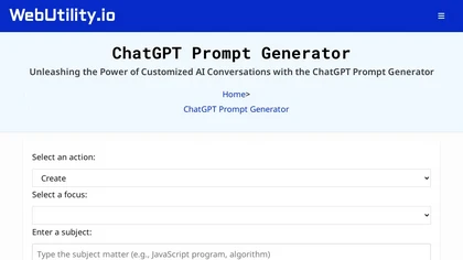 ChatGPT Prompt Generator image
