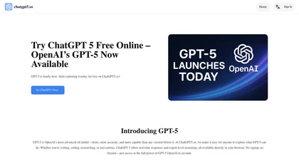 ChatGPT5.so - free online no-login website image