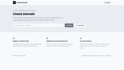 Check Domain website image