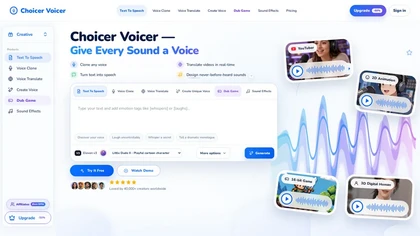 Choicer Voicer website image