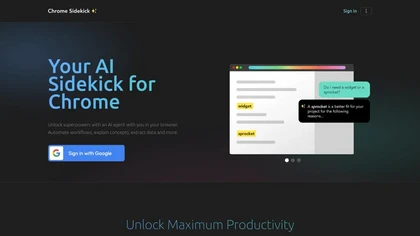 Chrome Sidekick website image
