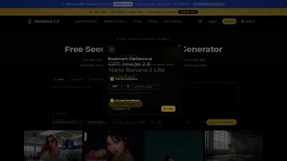Clipdance AI website image