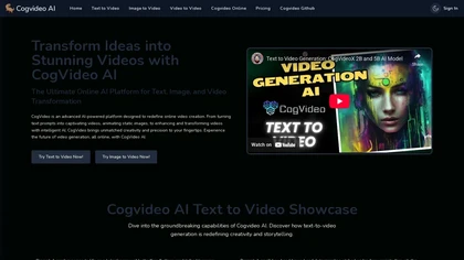 CogVideo AI website image
